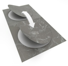 Forbo Allura Material 63552DR7 grey marble circle фото 3 | FLOORDEALER